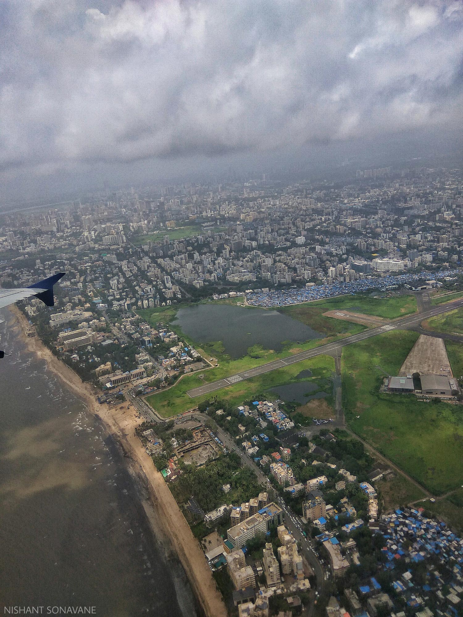 Mumbai Airport Coast Aerial View